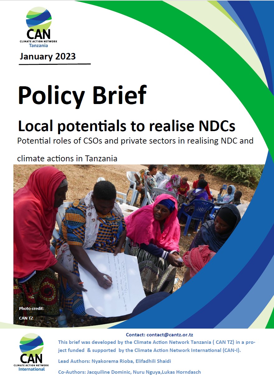 Policy Brief: Potential role of CSOs and private sector in realising NDC