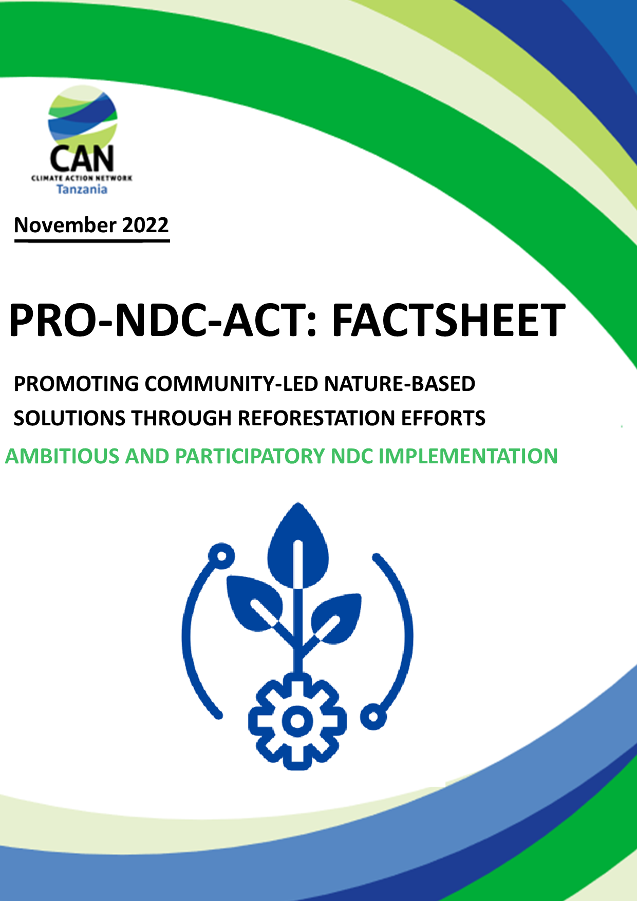 PRO-NDC-ACT Factsheet - Promoting Community-Led Nature-Based Solutions in TZ